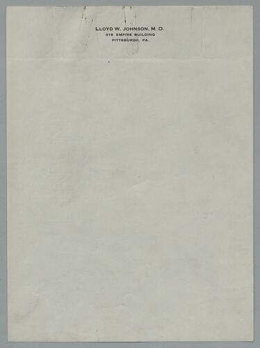 Dr. Lloyd W. Johnson, "Diagnosis, Symptoms and Treatment of Gas Bacillus Infection with Case Reports"