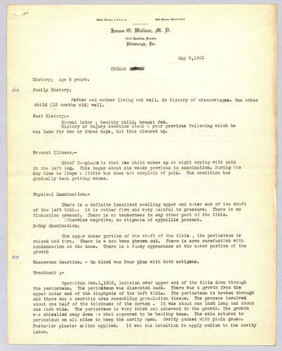 Dr. James O. Wallace, "Thomas Bannon"