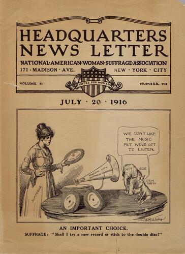 National American Woman Suffrage Association Headquarters News Letter (periodical), including "The Congressional Situation" by Jennie Bradley Roessing
