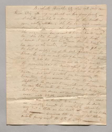 Nathan Davies to Humphrey Dillon