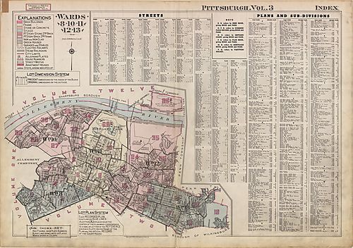 City of Pittsburgh, 8th, 10th-13th Wards