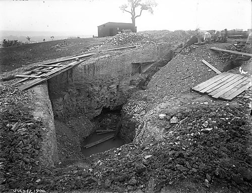 View of construction of the Allegheny Observatory. Photograph also attributed to Thorne.