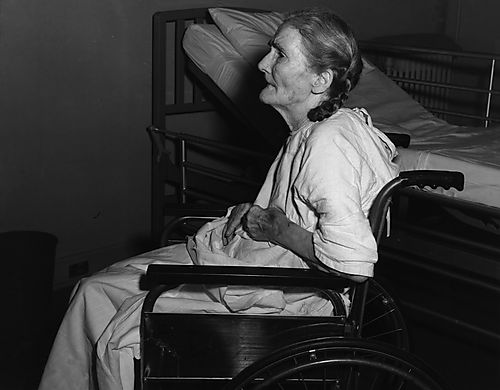 Elderly Woman in Wheelchair