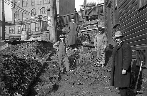 Men on Brady Street Steps