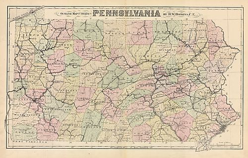 Outline Map of Pennsylvania