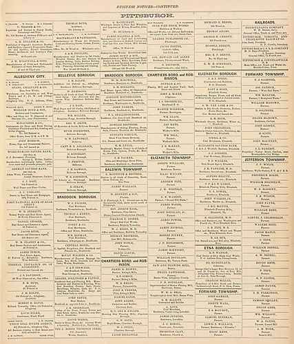 Business Notices, Pittsburgh