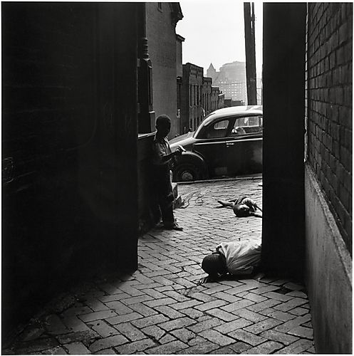 (Neighborhood: Hill District, Children Playing War in Alleyway)