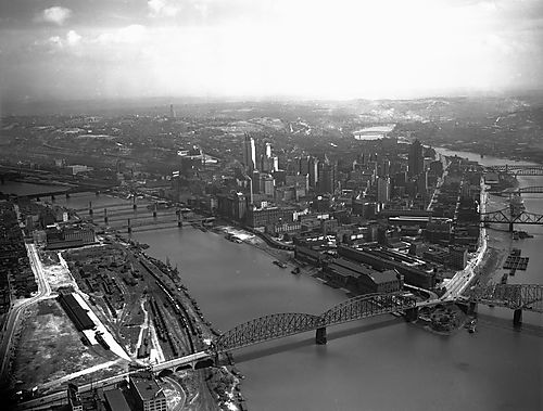 Aerial View of the North Side and Downtown