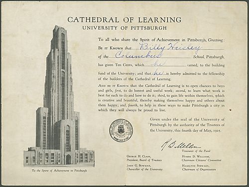 Billy Helps Build the Cathedral of Learning