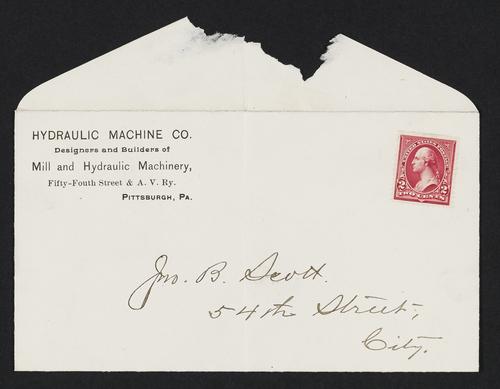 Mail envelope addressed to J. B. Scott
