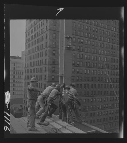 Construction Workers at Site of U.S. Steel-Mellon Building