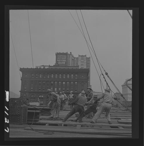Construction Workers at Site of U.S. Steel-Mellon Building