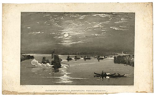Jackson's Flotilla descending the Mississippi