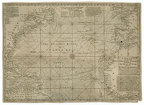 New chart of the vast Atlantic Ocean