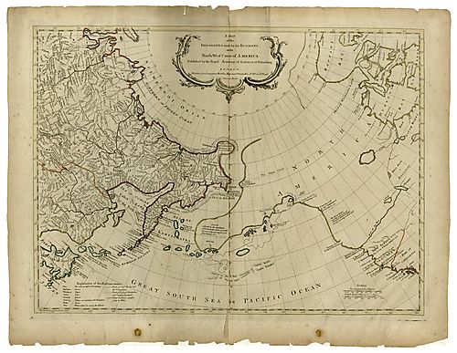 Map of the discoveries made by the Russians …