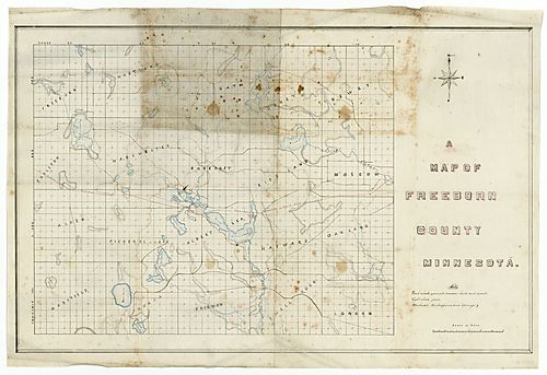 Map of Freeborn County, Minnesota