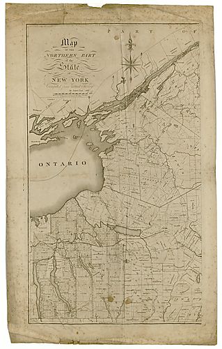 Map of the northern part of the State of New York