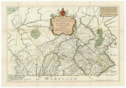 Map of the province of Pennsylvania