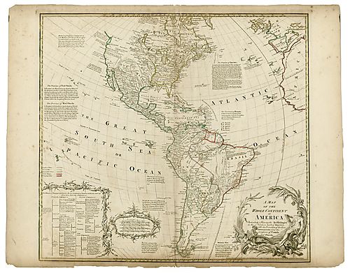 Map of the whole continent of America