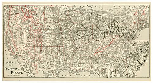 General map of the Pennsylvania Railroad