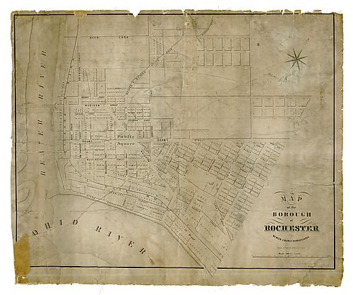 Map of the borough of Rochester, Beaver County