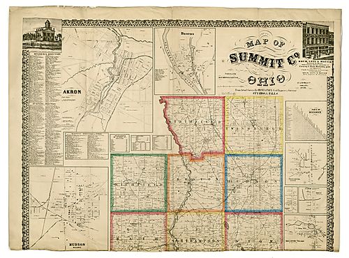 Map of Summit County, Ohio - Sheet 1 of 2
