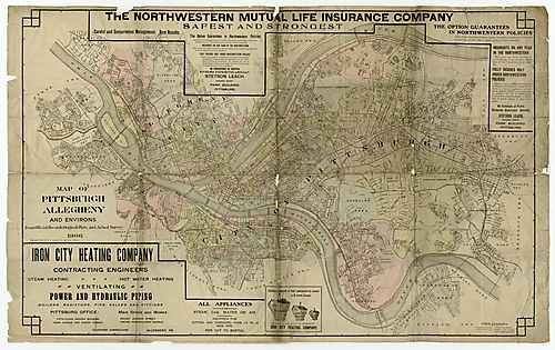 Map of Pittsburgh, Allegheny and environs - Sh. 1