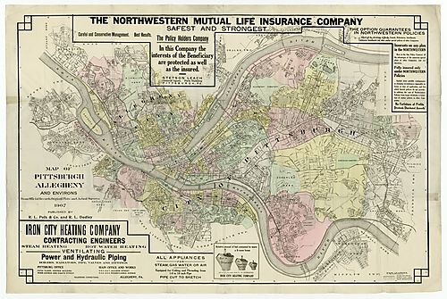 Map of Pittsburgh, Allegheny and environs - Sh. 1