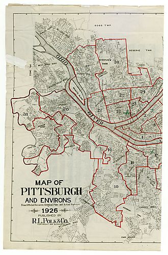 Map of Pittsburgh and environs - Sheet 1 of 2