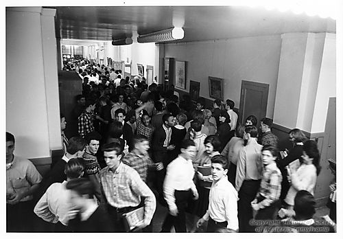 Busy South Hills High School Hallway