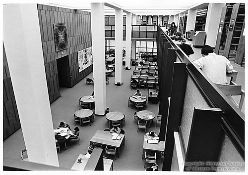 Interior of Hillman Library
