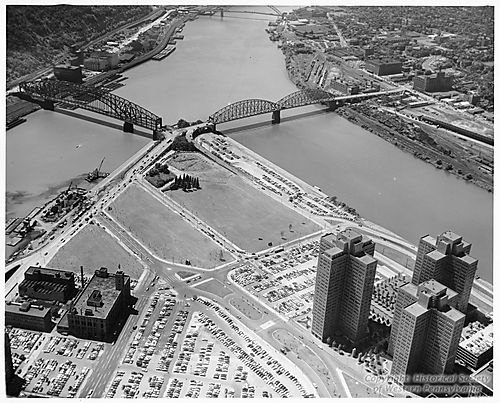Aerial view of the Golden Triangle