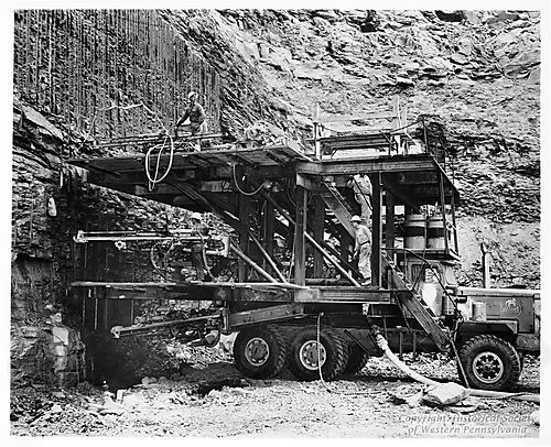 Drilling Rig at the Fort Pitt Tunnel