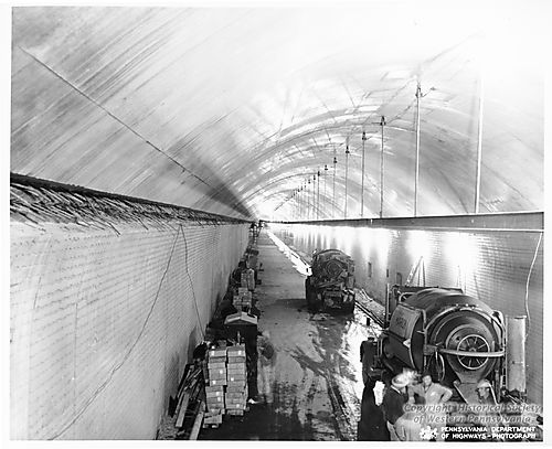 Interior of the Fort Pitt Tunnel during Construction