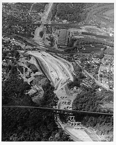 Aerial view of the Penn-Lincoln West Construction