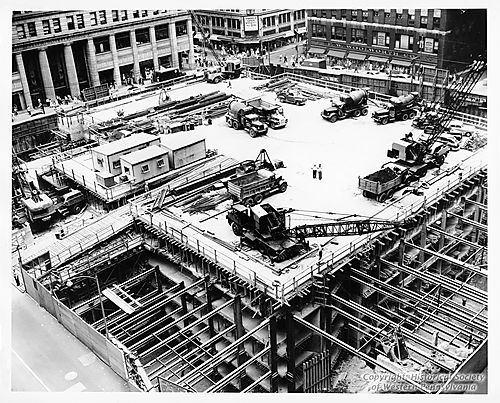 Construction of Mellon Square Park and Garage