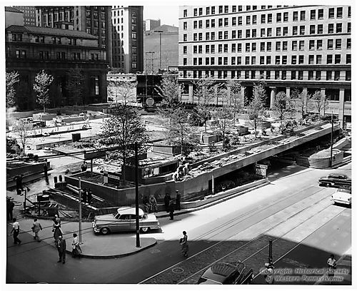 Construction of Mellon Square Park