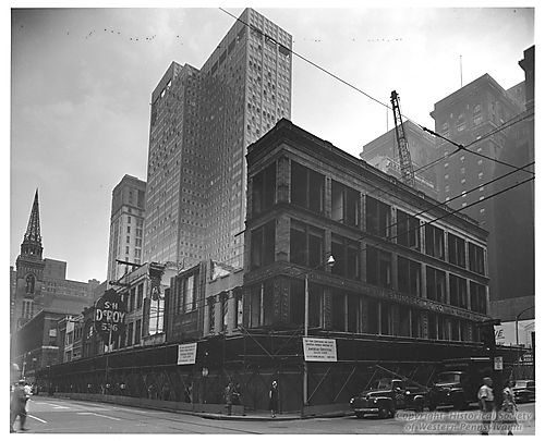 Demolition of buildings for Mellon Square Park