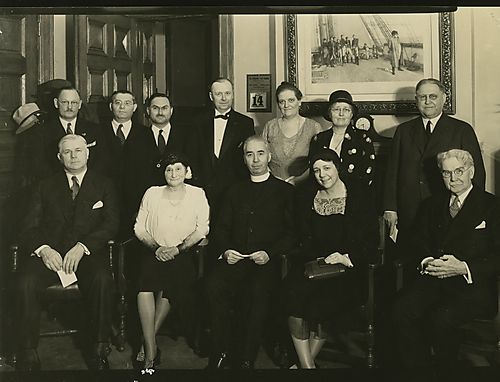 Bertha Rauh and Mayor John S. Herron