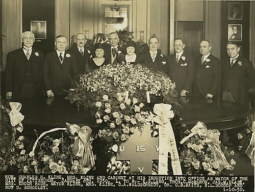 Charles H. Kline being sworn in as Mayor of the City of Pittsburgh