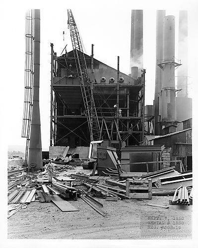 Looking south showing Boiler House Extension