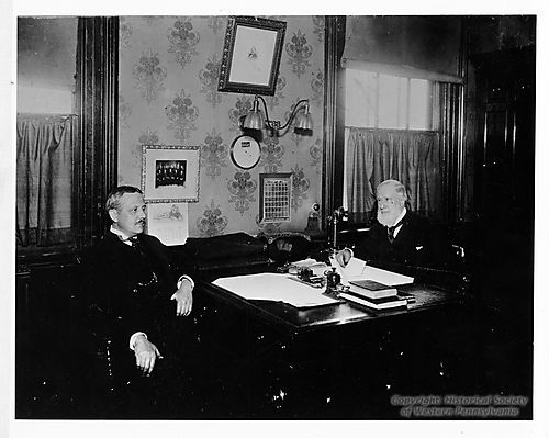 B. F. Jones with John McKennan in Warehouse Office