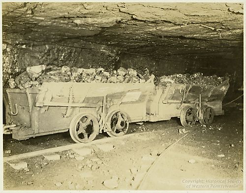 Loaded cars going out of Mine