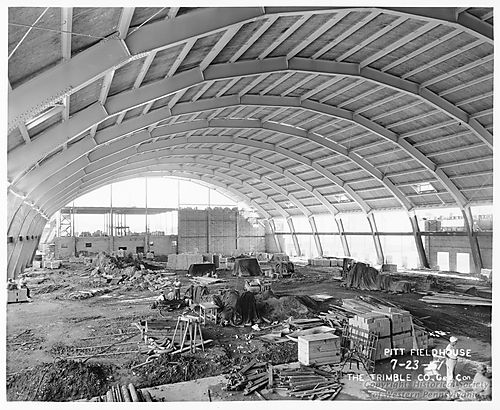 Interior of Fitzgerald Field House during Construction