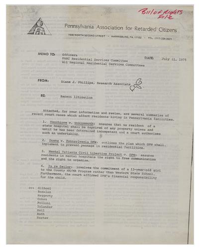 Recent Litigation Memo