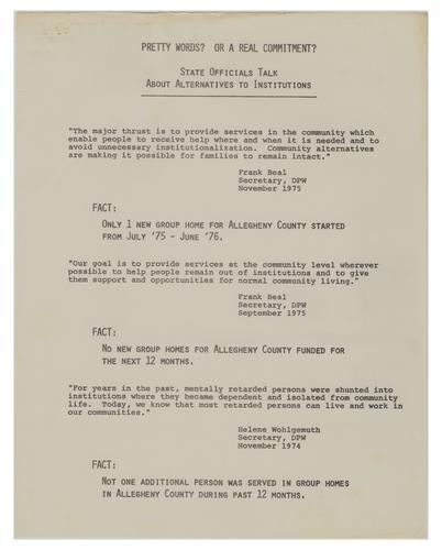 "Pretty Words? Or a Real Commitment?" ACC-PARC Handout