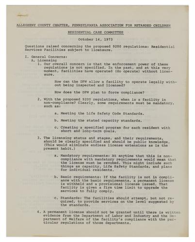 ACC-PARC Residential Care Committee Meeting Minutes