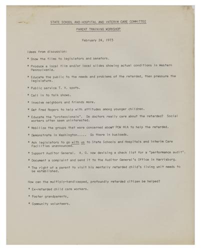 Parent Training Workshop Ideas