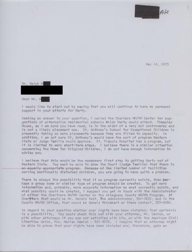 Letter from Bob Nelkin to Ralph H.