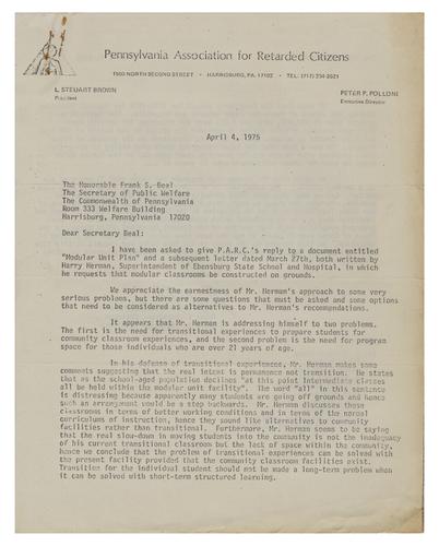 Letter from Roger Buchanan to Frank S. Beal